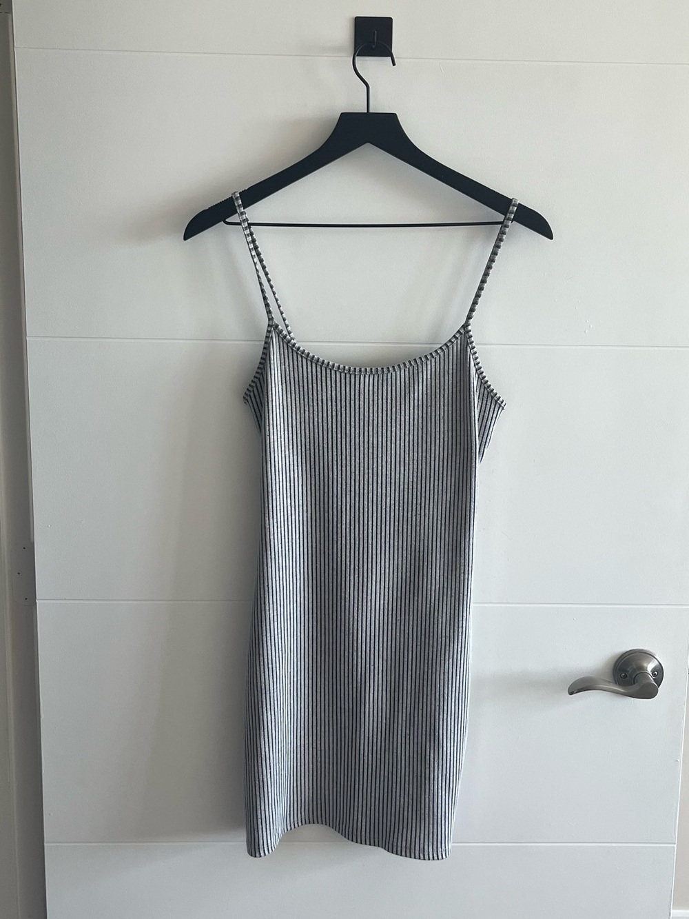 Urban Outfitters Gray Ribbed Mini Slip Dress